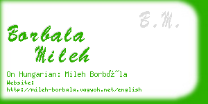 borbala mileh business card